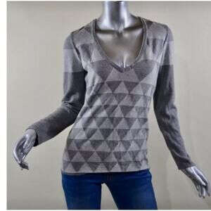 Tommy Hilfiger Women's Lightweight Cotton Argyle Long-Sleeve Sweater Medium